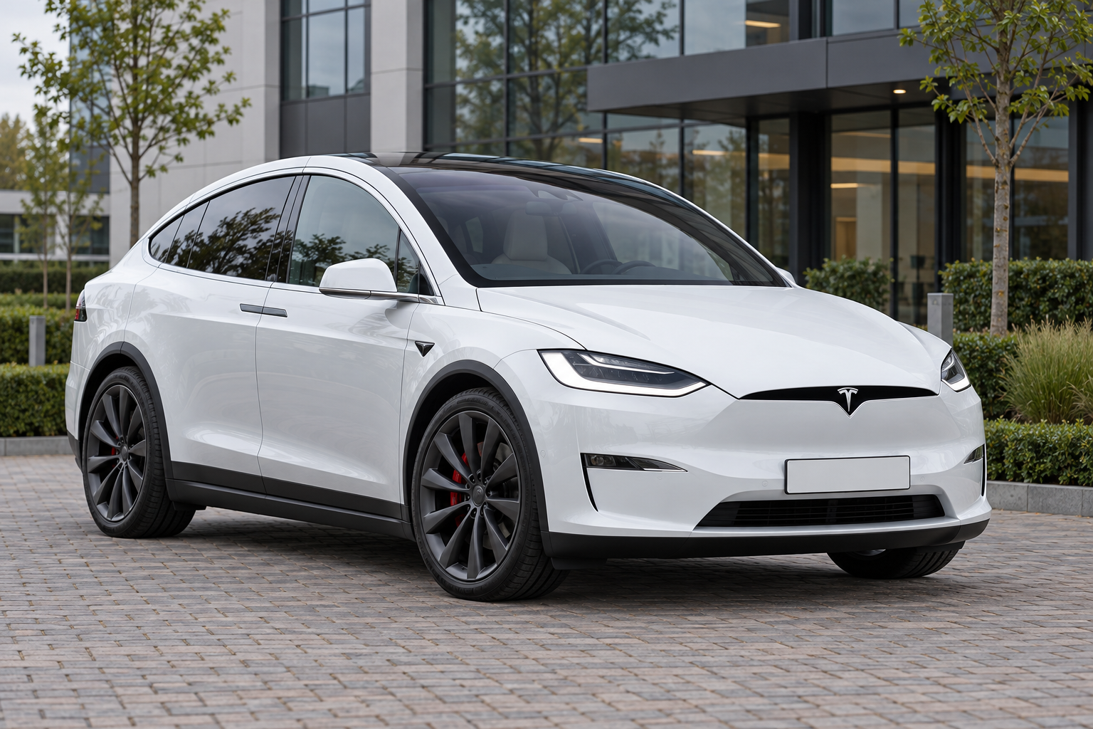 Tesla Model X als illustratie van de modelreeks; uitvoering en techniek per auto controleren