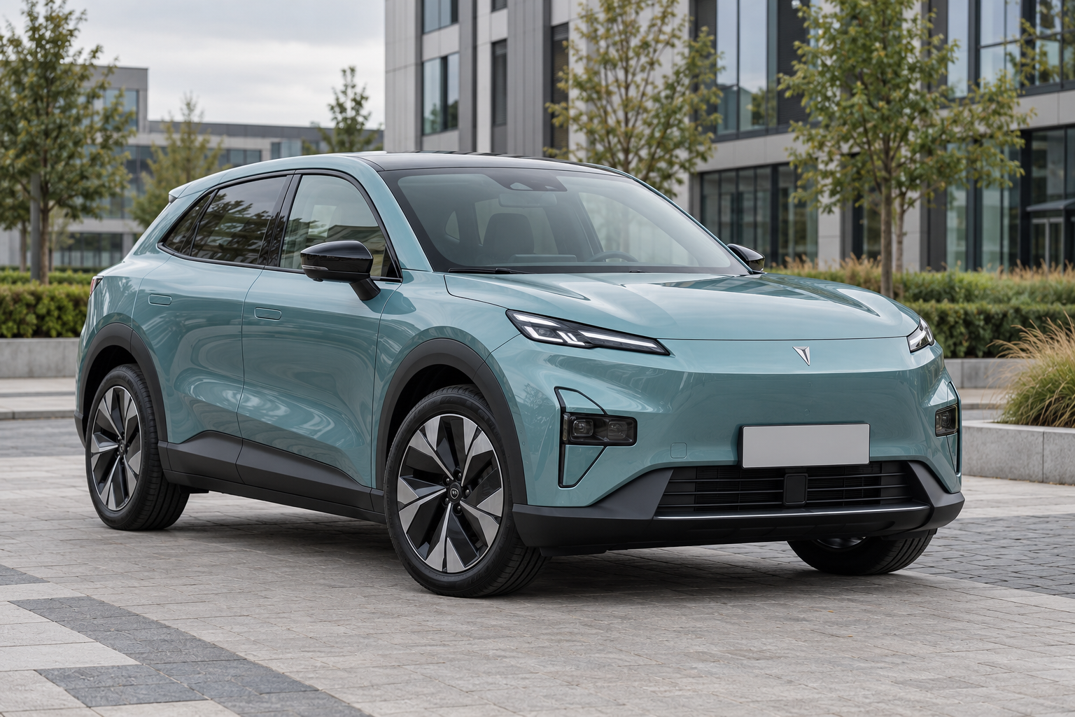 Lichtblauwe Changan DEEPAL S05 EV, als vergelijking met de S07